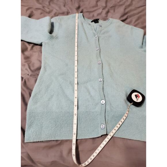 Privé Cashmere Women’s Sweater Set Size Small – Cardigan & Shell Light Blue - Picture 7 of 11